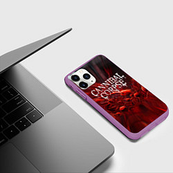 Чехол iPhone 11 Pro матовый Blood Cannibal Corpse Труп Каннибала Z, цвет: 3D-фиолетовый — фото 2