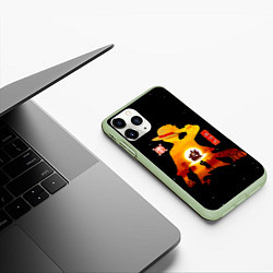 Чехол iPhone 11 Pro матовый Манки Д Луффи пираты Соломенной Шляпы, цвет: 3D-салатовый — фото 2