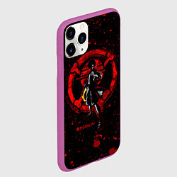Чехол iPhone 11 Pro матовый Луффи пират Соломенной Шляпы One Piece, цвет: 3D-фиолетовый — фото 2