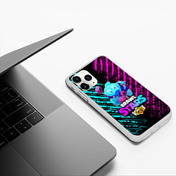 Чехол iPhone 11 Pro матовый BRAWL STARS SQUEAK: СКВИК, цвет: 3D-белый — фото 2