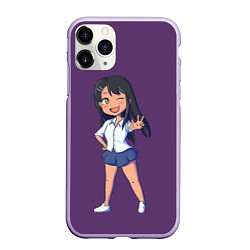 Чехол iPhone 11 Pro матовый Ms Nagatoro, цвет: 3D-светло-сиреневый