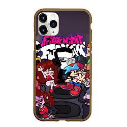 Чехол iPhone 11 Pro матовый Friday Night Funkin персонажи, цвет: 3D-коричневый