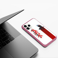 Чехол iPhone 11 Pro матовый EVANGELION ПИЛОТ EVA, цвет: 3D-малиновый — фото 2