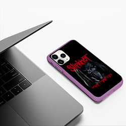 Чехол iPhone 11 Pro матовый MICK THOMPSON SLIPKNOT СЛИПКНОТ Z, цвет: 3D-фиолетовый — фото 2