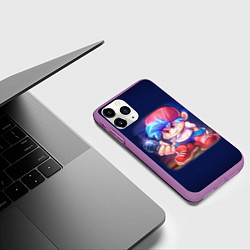 Чехол iPhone 11 Pro матовый Friday Night Funkin Бойфренд, цвет: 3D-фиолетовый — фото 2