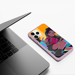 Чехол iPhone 11 Pro матовый Sweet Pubg girl, цвет: 3D-розовый — фото 2