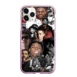 Чехол iPhone 11 Pro матовый Короли Рэпа KING RAP, цвет: 3D-розовый