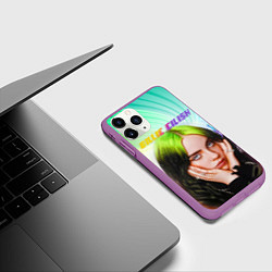 Чехол iPhone 11 Pro матовый BILLIE EILISH БИЛЛИ АЙЛИШ Z, цвет: 3D-фиолетовый — фото 2