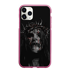 Чехол iPhone 11 Pro матовый Joey Jordison, цвет: 3D-малиновый