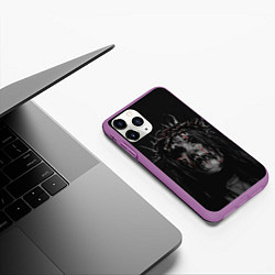 Чехол iPhone 11 Pro матовый Joey Jordison, цвет: 3D-фиолетовый — фото 2