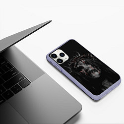 Чехол iPhone 11 Pro матовый Joey Jordison, цвет: 3D-светло-сиреневый — фото 2