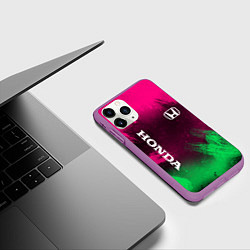 Чехол iPhone 11 Pro матовый NEON HONDA НЕОН ХОНДА, цвет: 3D-фиолетовый — фото 2