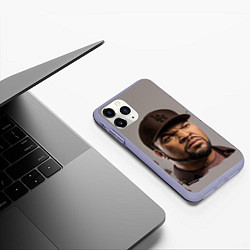 Чехол iPhone 11 Pro матовый Ice Cube Айс Куб Z, цвет: 3D-светло-сиреневый — фото 2