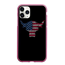 Чехол iPhone 11 Pro матовый The Bull, цвет: 3D-малиновый