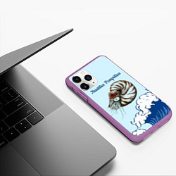 Чехол iPhone 11 Pro матовый Nautilus Pompilius океан, цвет: 3D-фиолетовый — фото 2