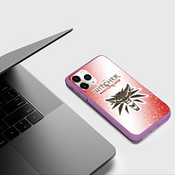 Чехол iPhone 11 Pro матовый The Witcher Monster Slayer - Noise, цвет: 3D-фиолетовый — фото 2