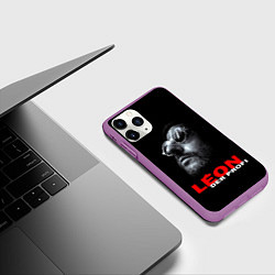 Чехол iPhone 11 Pro матовый ЛЕОН КИЛЛЕР, цвет: 3D-фиолетовый — фото 2
