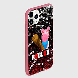 Чехол iPhone 11 Pro матовый Roblox piggyСвинка Пигги, цвет: 3D-малиновый — фото 2