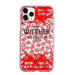 Чехол iPhone 11 Pro матовый The Witcher, цвет: 3D-розовый