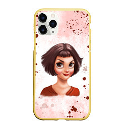 Чехол iPhone 11 Pro матовый Амели Amelie Z, цвет: 3D-желтый