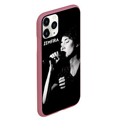 Чехол iPhone 11 Pro матовый Zемфира концерт, цвет: 3D-малиновый — фото 2