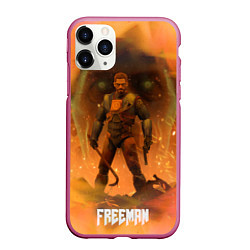 Чехол iPhone 11 Pro матовый FREEMAN GMAN HALF-LIFE Z, цвет: 3D-малиновый