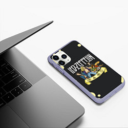 Чехол iPhone 11 Pro матовый LED ZEPPELIN ЛЕД ЗЕППЕЛИН Z, цвет: 3D-светло-сиреневый — фото 2