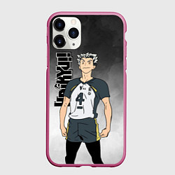 Чехол iPhone 11 Pro матовый Котаро Бокуто Bokuto Kotaro, цвет: 3D-малиновый