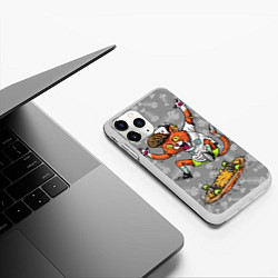 Чехол iPhone 11 Pro матовый SK8CAT, цвет: 3D-белый — фото 2