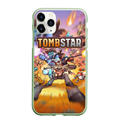 Чехол iPhone 11 Pro матовый TombStar ТомбСтар Z, цвет: 3D-салатовый