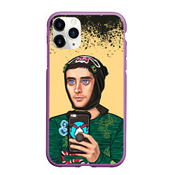 Чехол iPhone 11 Pro матовый Джаред Лето Jared Leto Z, цвет: 3D-фиолетовый