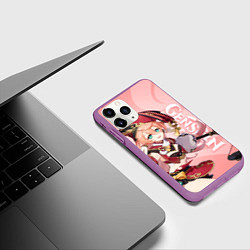 Чехол iPhone 11 Pro матовый Genshin Impact, Янь Фэй, цвет: 3D-фиолетовый — фото 2