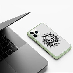 Чехол iPhone 11 Pro матовый Killer Queen JoJo, цвет: 3D-салатовый — фото 2