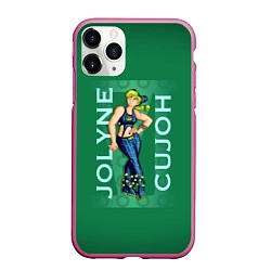 Чехол iPhone 11 Pro матовый Jolyne Cujoh, цвет: 3D-малиновый