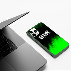 Чехол iPhone 11 Pro матовый Древний Указатель - Полутона, цвет: 3D-темно-зеленый — фото 2