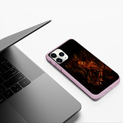 Чехол iPhone 11 Pro матовый СИРЕНОГОЛОВЫЙ SIREN HEAD, цвет: 3D-розовый — фото 2