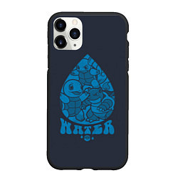 Чехол iPhone 11 Pro матовый Водные покемоны, цвет: 3D-черный