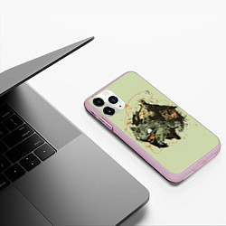 Чехол iPhone 11 Pro матовый Horror Bulbasaur, цвет: 3D-розовый — фото 2