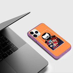 Чехол iPhone 11 Pro матовый Boyfriend, Girlfriend, Tankman, цвет: 3D-фиолетовый — фото 2