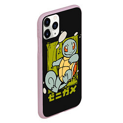Чехол iPhone 11 Pro матовый Пузырьки Сквиртла, цвет: 3D-розовый — фото 2