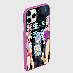 Чехол iPhone 11 Pro матовый Румиру, Шуна и Шион,, цвет: 3D-фиолетовый — фото 2