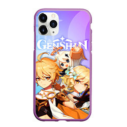 Чехол iPhone 11 Pro матовый Genshin Impact