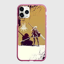 Чехол iPhone 11 Pro матовый Yorha 2B Nier Automata Z, цвет: 3D-малиновый