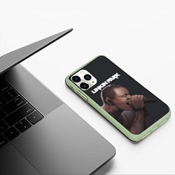 Чехол iPhone 11 Pro матовый LINKIN PARK ЛИНКИН ПАРК Z, цвет: 3D-салатовый — фото 2