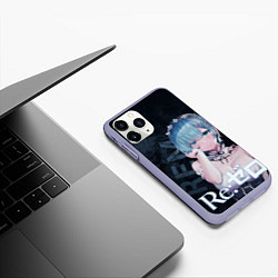 Чехол iPhone 11 Pro матовый Рем Re:Zero, цвет: 3D-светло-сиреневый — фото 2