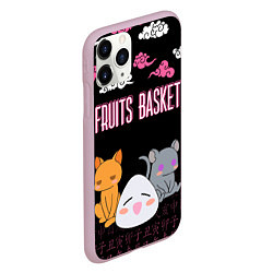 Чехол iPhone 11 Pro матовый FRUITS BASKET ГЛАВНЫЕ ГЕРОИ, цвет: 3D-розовый — фото 2