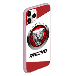 Чехол iPhone 11 Pro матовый Ягуар - Racing, цвет: 3D-розовый — фото 2