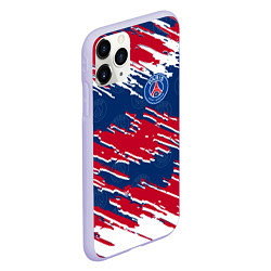 Чехол iPhone 11 Pro матовый ФК ПСЖ PARIS SAINT GERMAIN, цвет: 3D-светло-сиреневый — фото 2