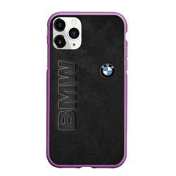 Чехол iPhone 11 Pro матовый BMW LOGO AND INSCRIPTION, цвет: 3D-фиолетовый