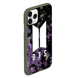 Чехол iPhone 11 Pro матовый BTS BUTTERFLIES БАБОЧКИ, цвет: 3D-темно-зеленый — фото 2